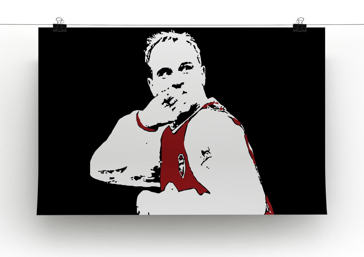 Dennis Bergkamp Close Up Print - Canvas Art Rocks - 2