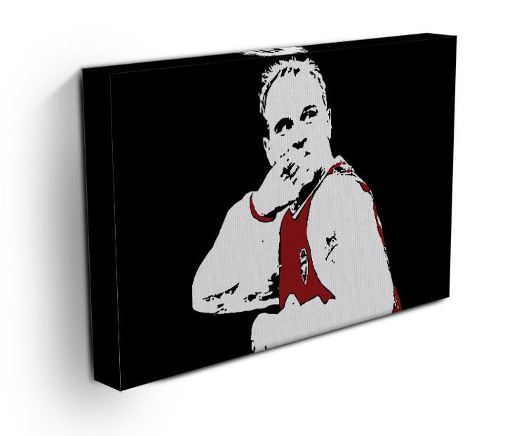 Dennis Bergkamp Close Up Print - Canvas Art Rocks - 3