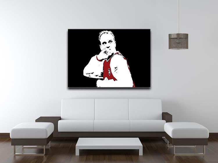 Dennis Bergkamp Close Up Print - Canvas Art Rocks - 4