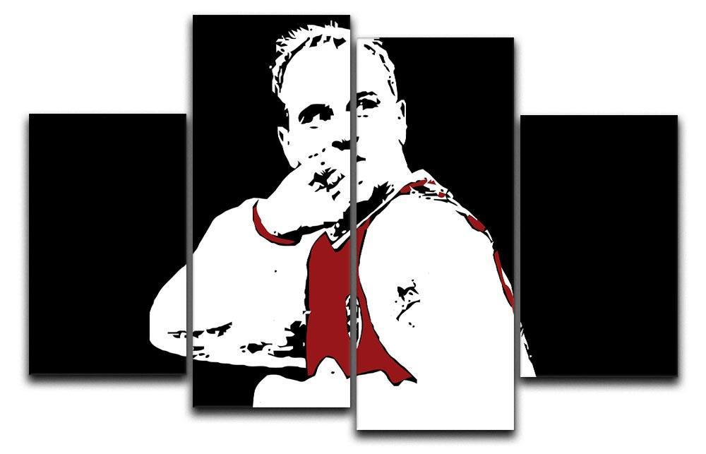 Dennis Bergkamp Close Up 4 Split Panel Canvas  - Canvas Art Rocks - 1