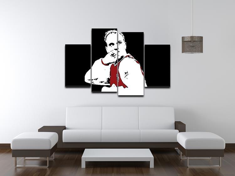 Dennis Bergkamp Close Up 4 Split Panel Canvas - Canvas Art Rocks - 3