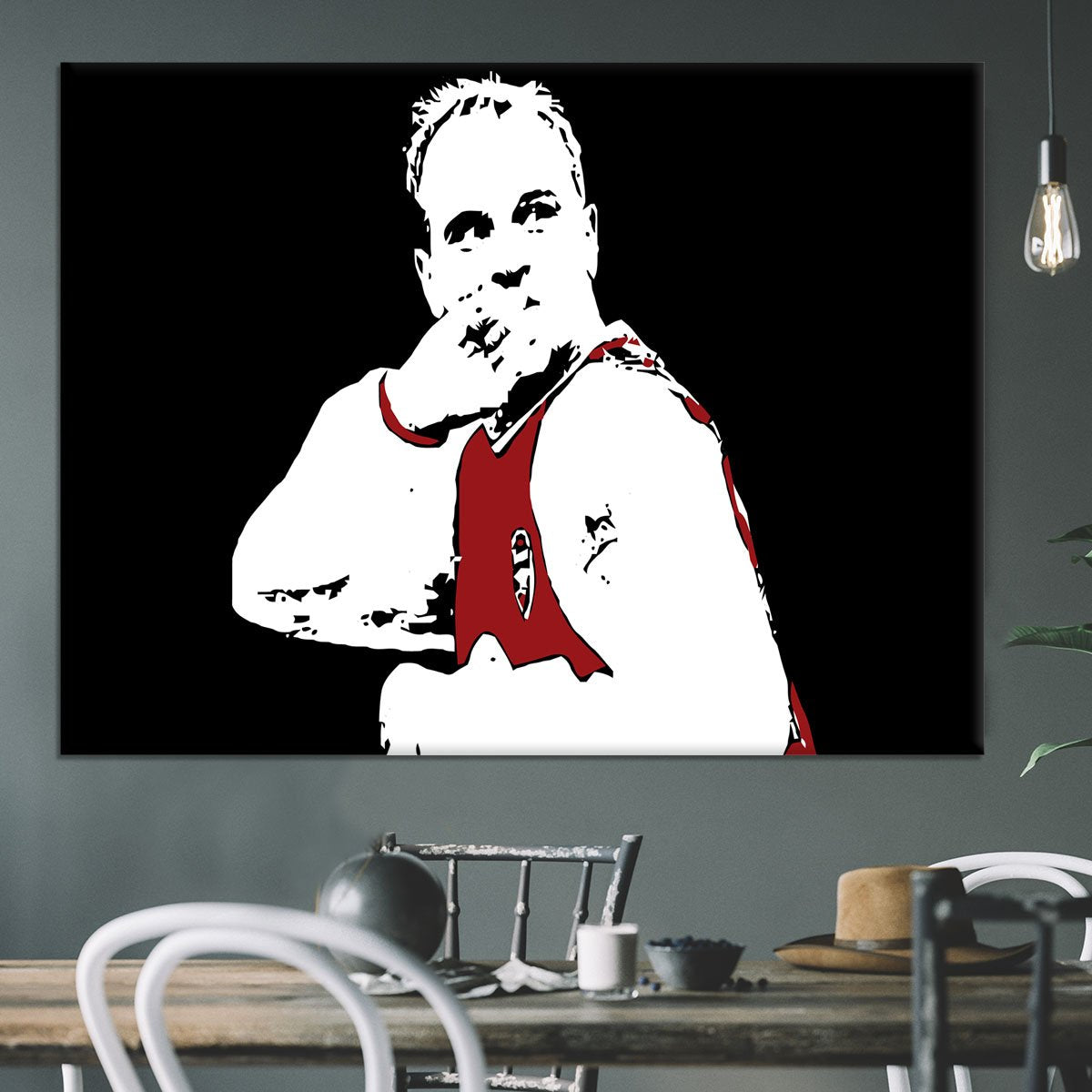 Dennis Bergkamp Close Up Canvas Print or Poster