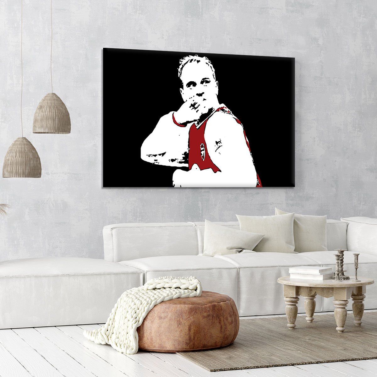 Dennis Bergkamp Close Up Canvas Print or Poster
