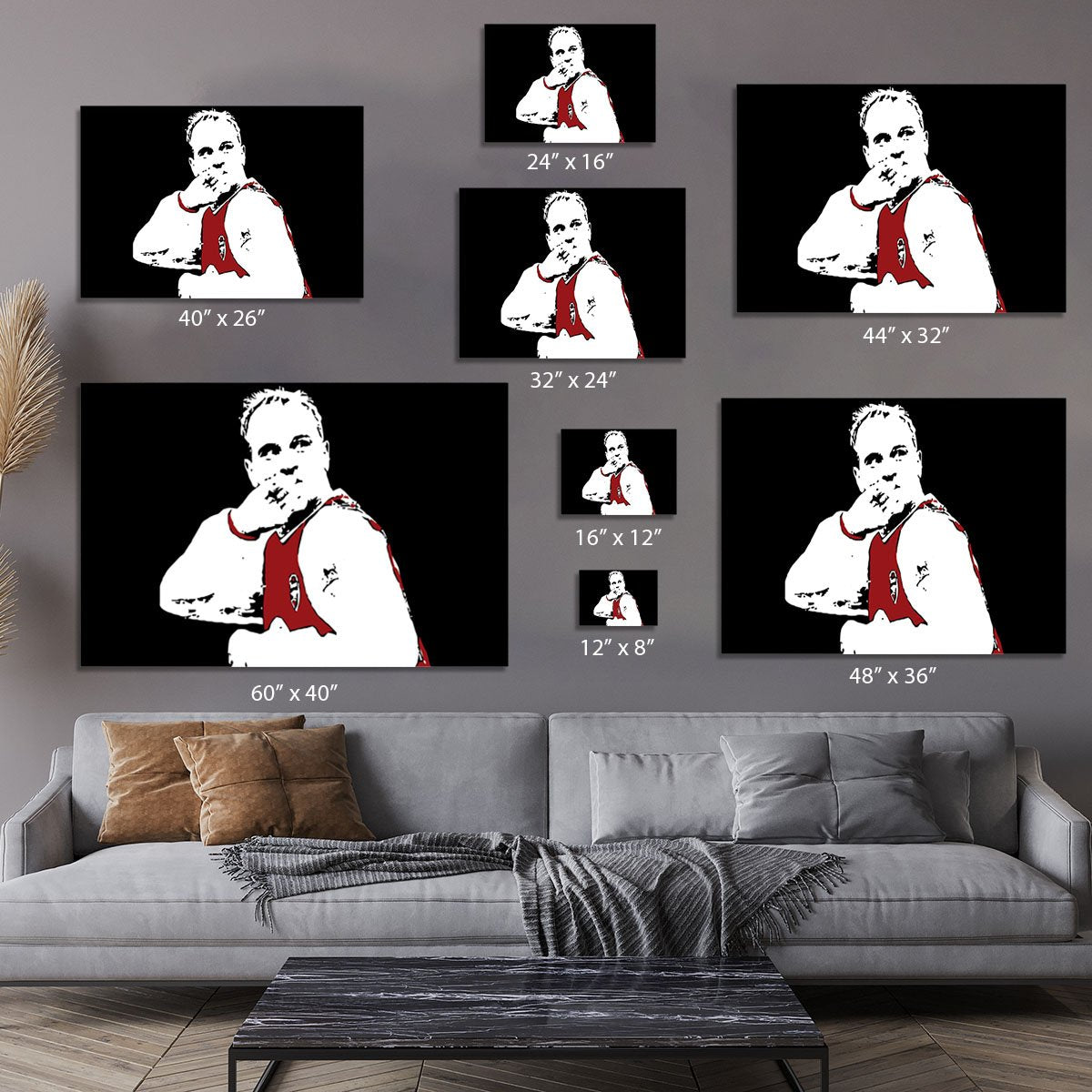 Dennis Bergkamp Close Up Canvas Print or Poster