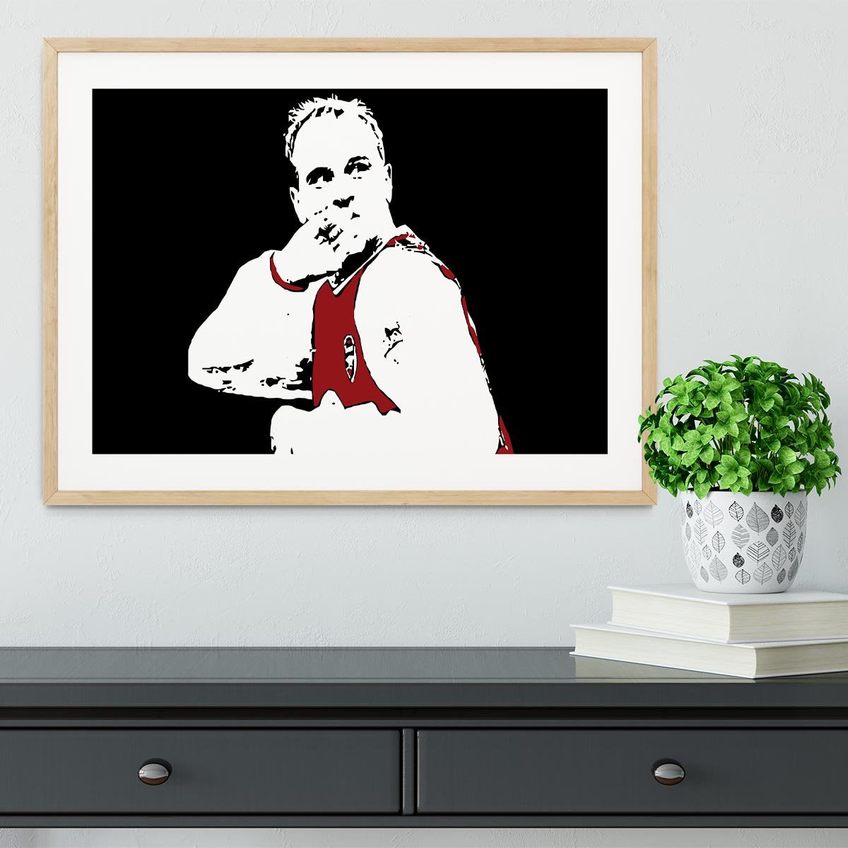 Dennis Bergkamp Close Up Framed Print - Canvas Art Rocks - 3
