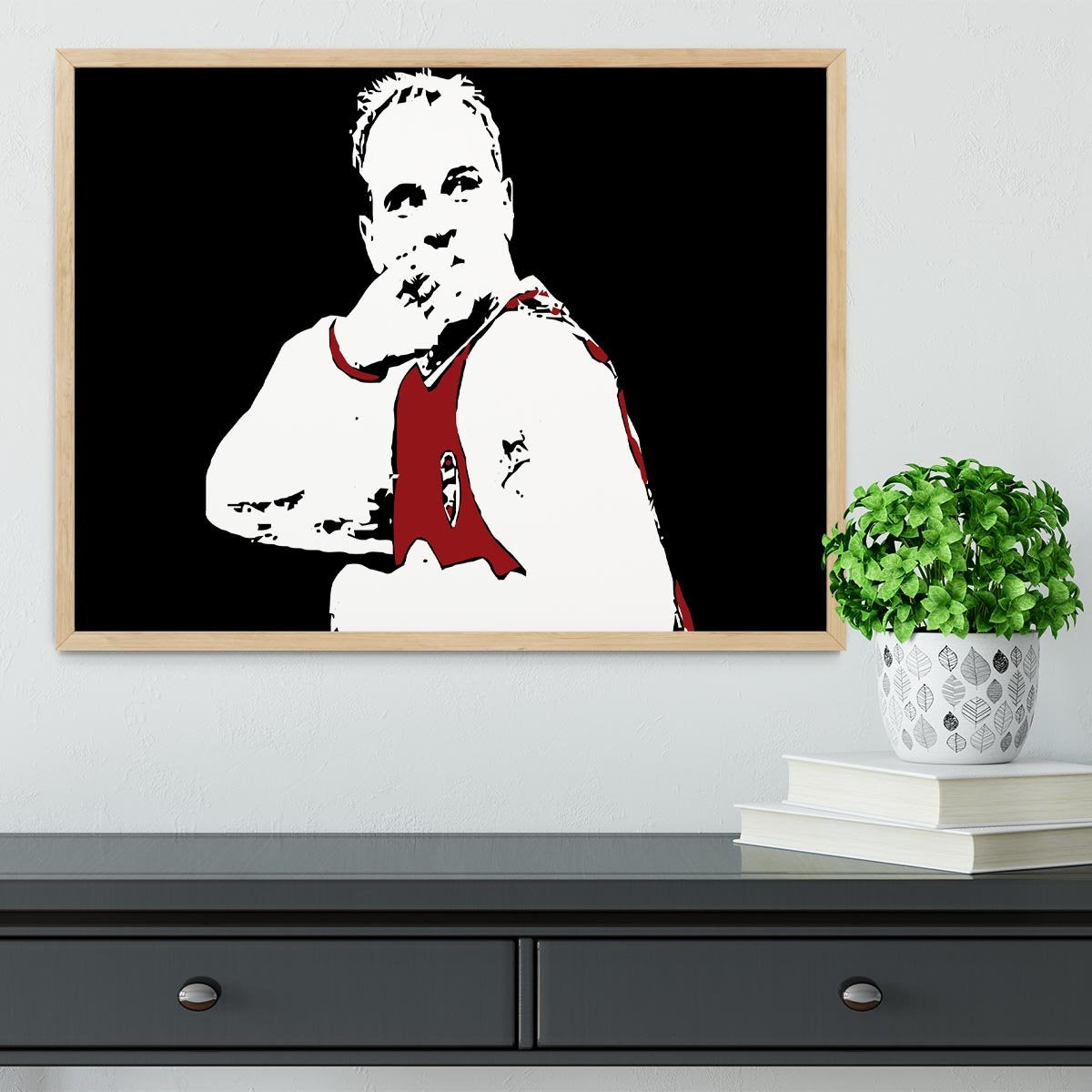 Dennis Bergkamp Close Up Framed Print - Canvas Art Rocks - 4