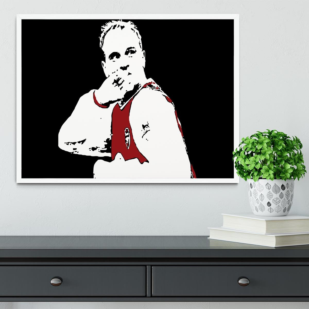 Dennis Bergkamp Close Up Framed Print - Canvas Art Rocks -6