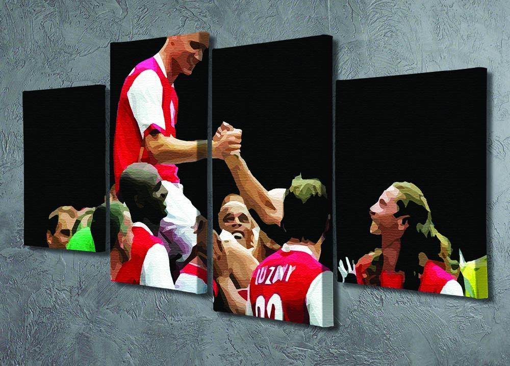 Dennis Bergkamp Testimonial 4 Split Panel Canvas - Canvas Art Rocks - 2