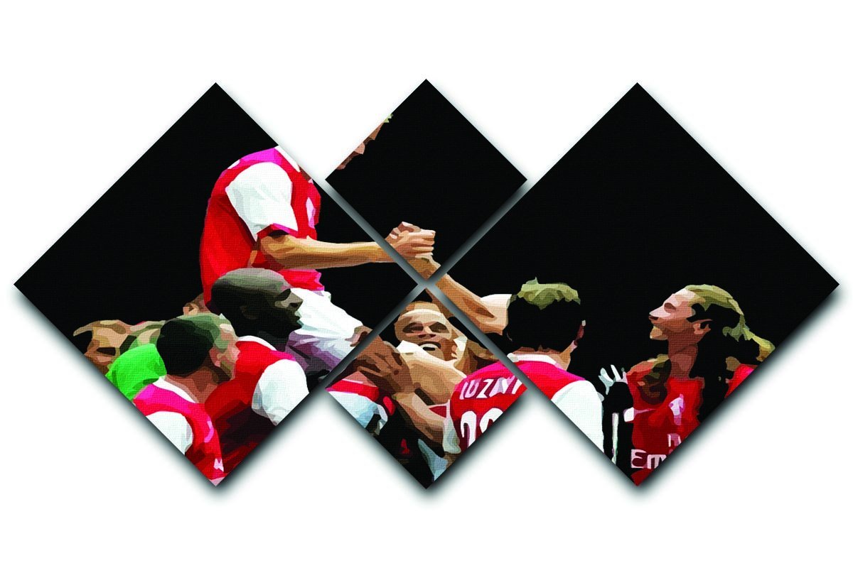 Dennis Bergkamp Testimonial 4 Square Multi Panel Canvas  - Canvas Art Rocks - 1