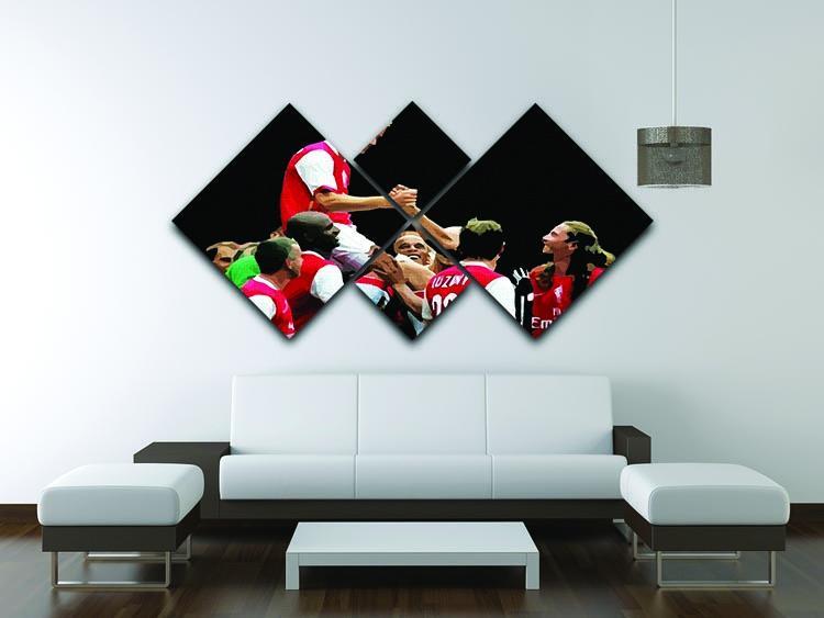 Dennis Bergkamp Testimonial 4 Square Multi Panel Canvas - Canvas Art Rocks - 3