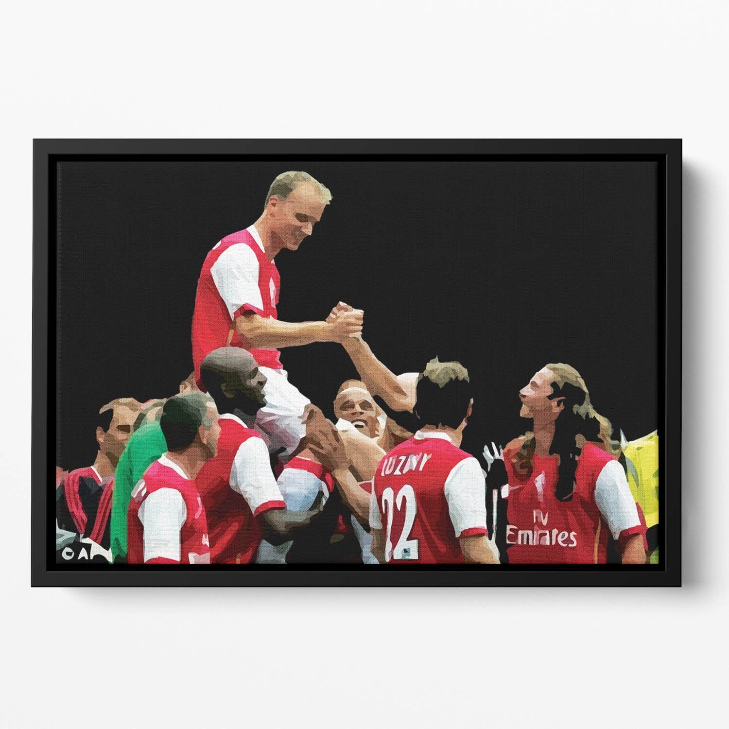Dennis Bergkamp Testimonial Floating Framed Canvas