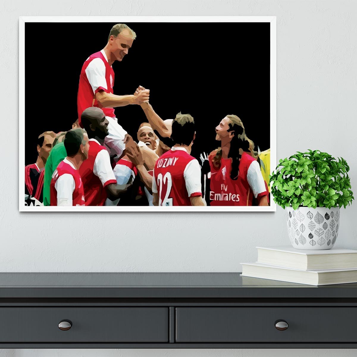 Dennis Bergkamp Testimonial Framed Print - Canvas Art Rocks -6