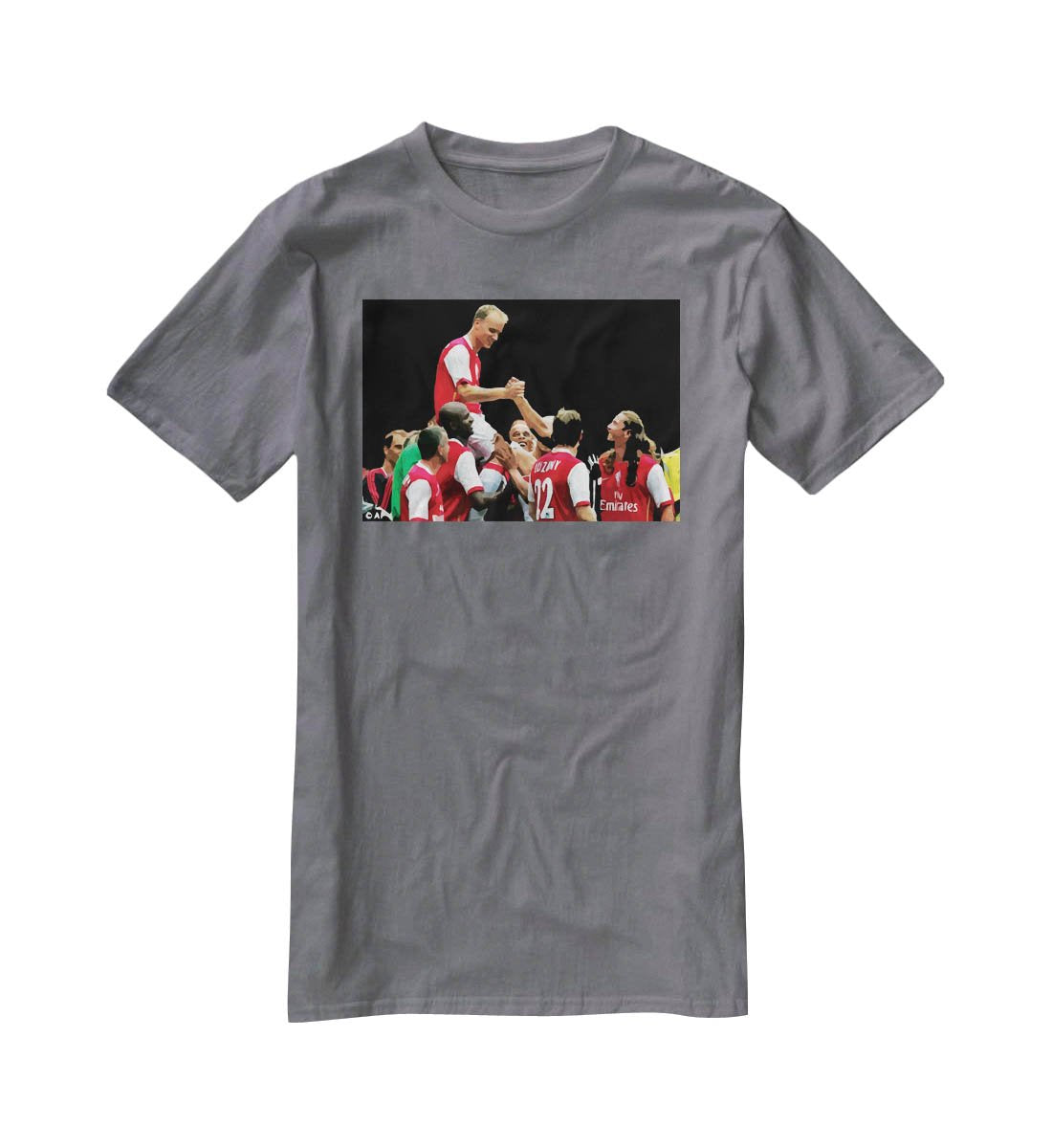 Dennis Bergkamp Testimonial T-Shirt - Canvas Art Rocks - 3