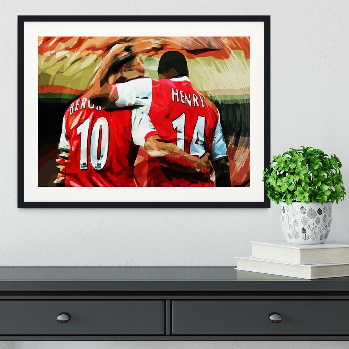 Dennis Bergkamp and Thierry Henry Framed Print - Canvas Art Rocks - 1