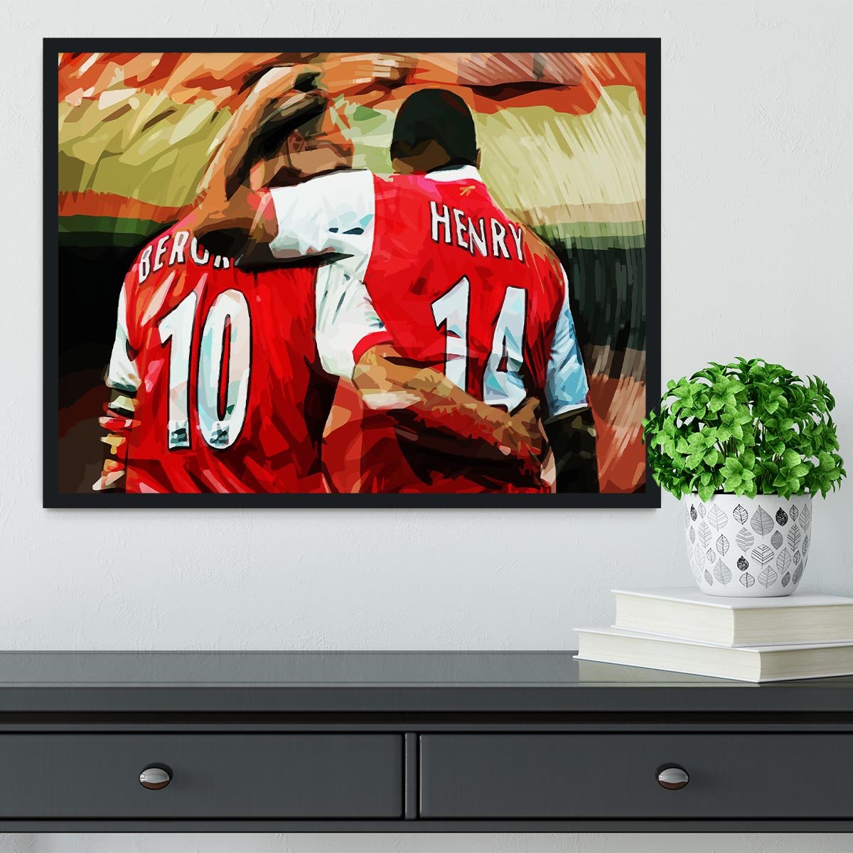 Dennis Bergkamp and Thierry Henry Framed Print - Canvas Art Rocks - 2