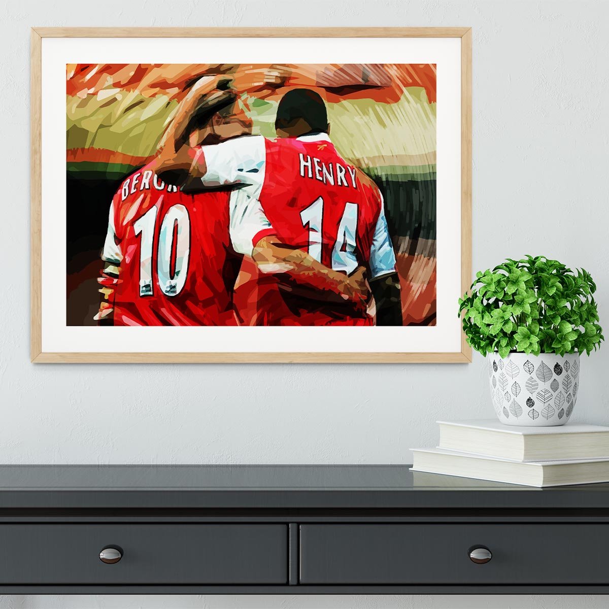 Dennis Bergkamp and Thierry Henry Framed Print - Canvas Art Rocks - 3