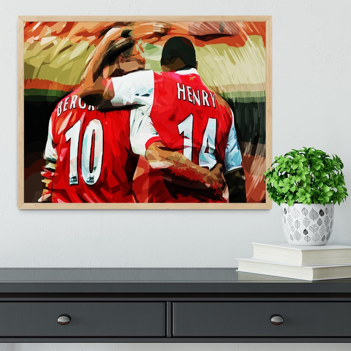 Dennis Bergkamp and Thierry Henry Framed Print - Canvas Art Rocks - 4