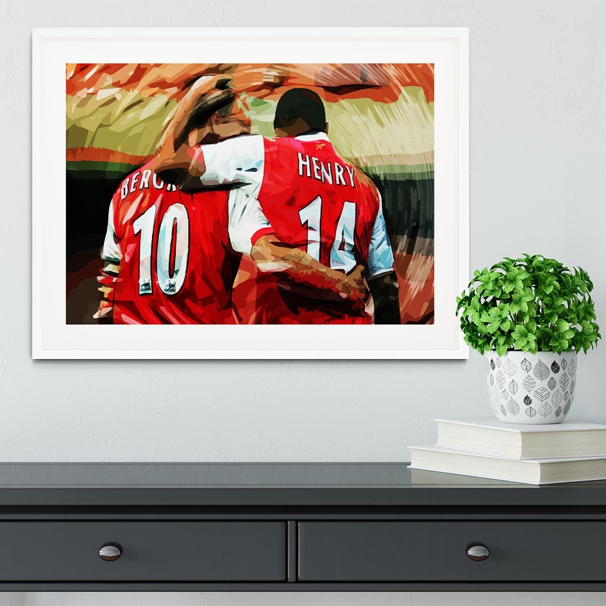 Dennis Bergkamp and Thierry Henry Framed Print - Canvas Art Rocks - 5