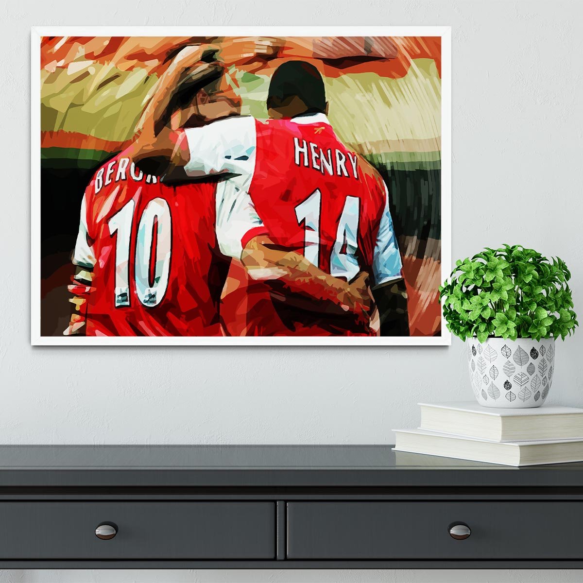 Dennis Bergkamp and Thierry Henry Framed Print - Canvas Art Rocks -6