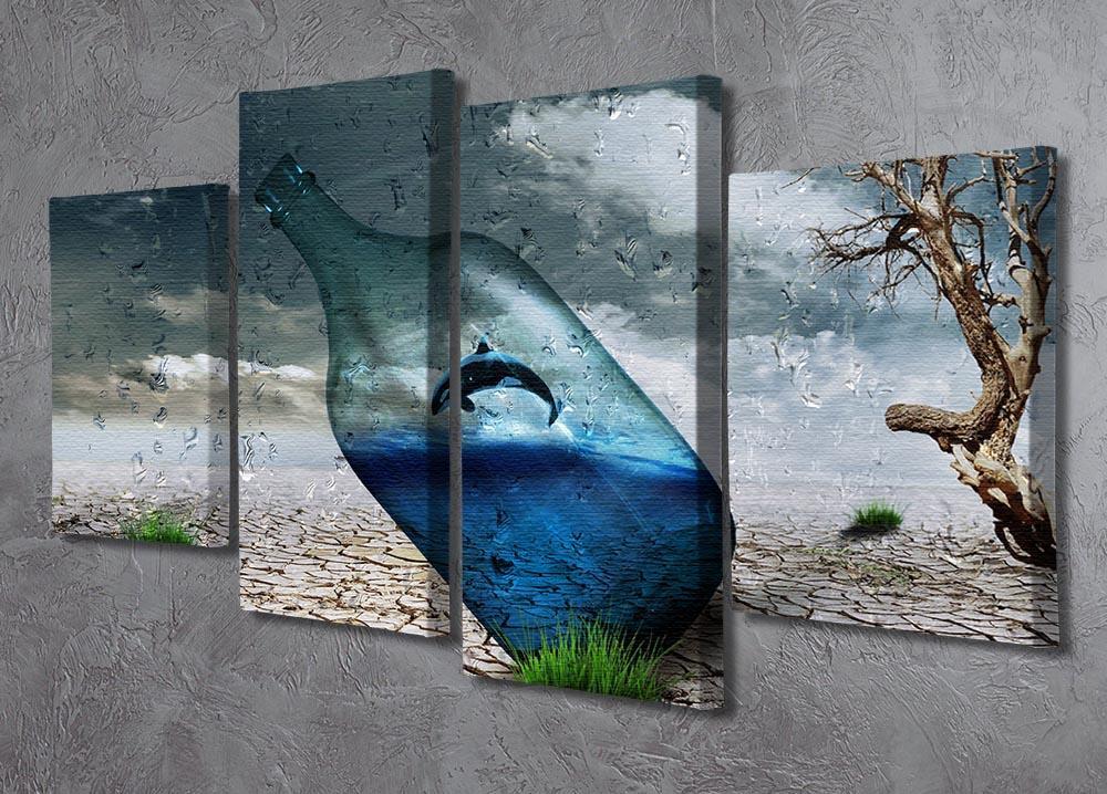 Desert In A Bottle 4 Split Panel Canvas - Canvas Art Rocks - 2