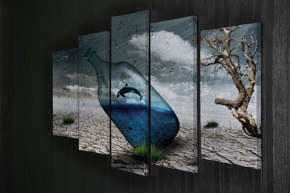 Desert In A Bottle 5 Split Panel Canvas - Canvas Art Rocks - 2