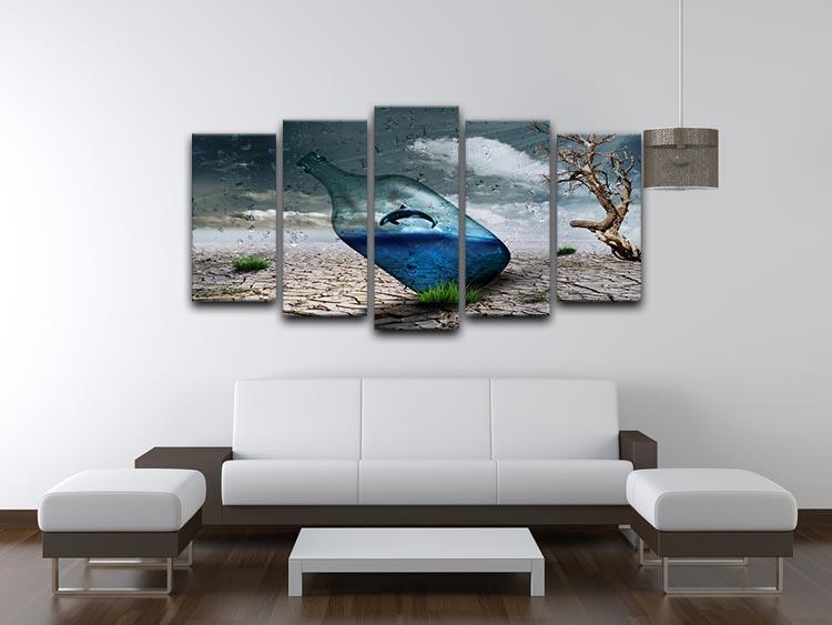 Desert In A Bottle 5 Split Panel Canvas - Canvas Art Rocks - 3