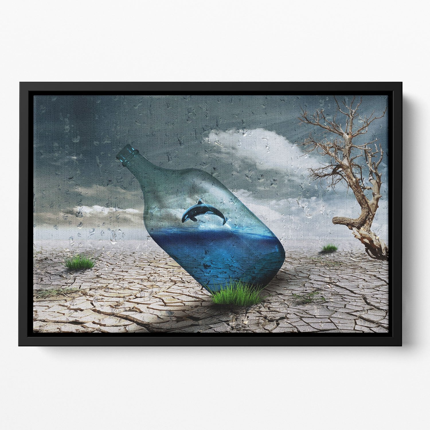Desert In A Bottle Floating Framed Canvas