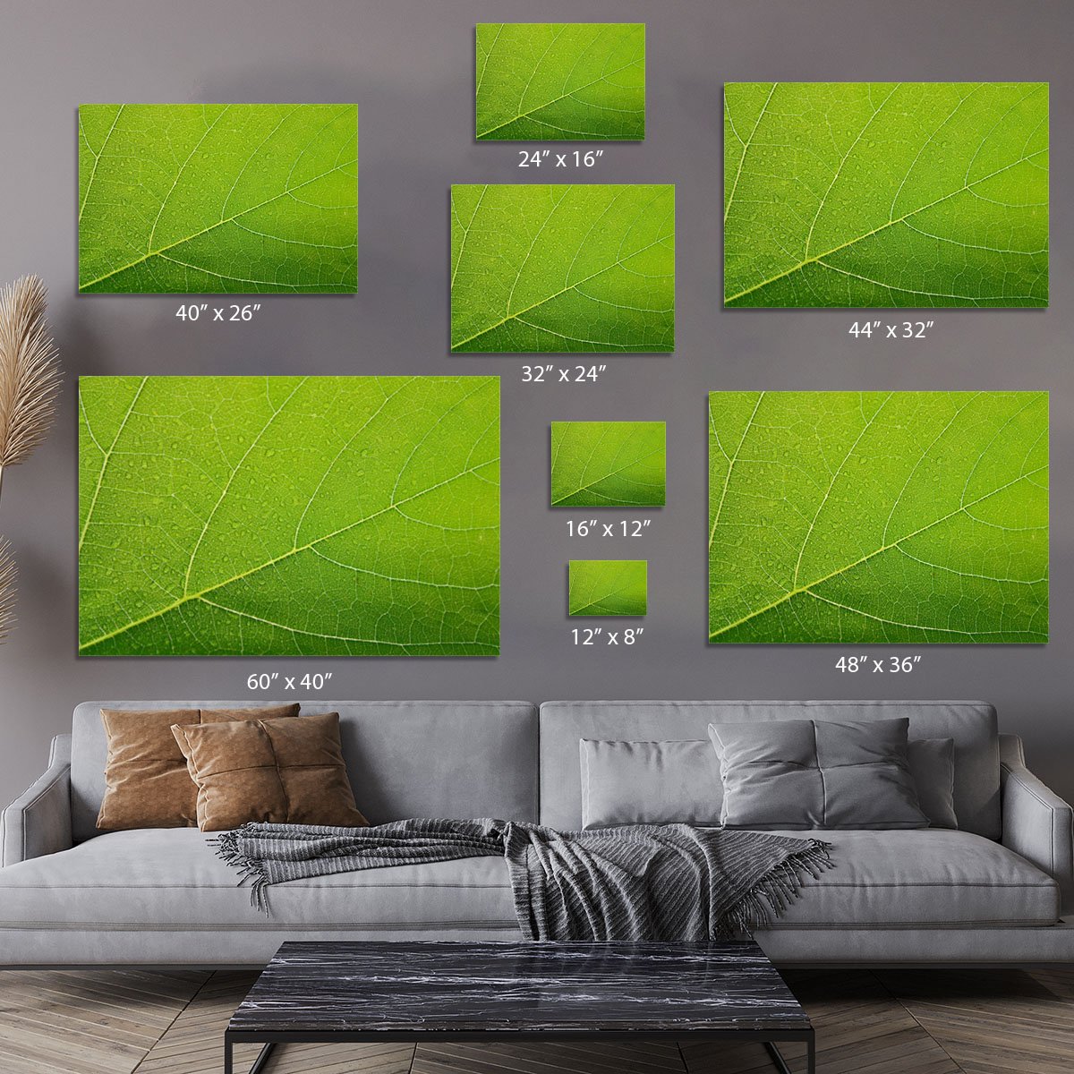 Detailed Wet Leaf Canvas Print or Poster