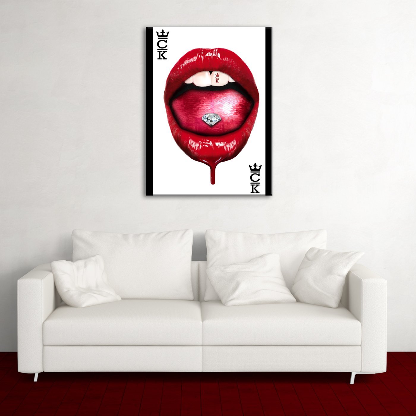 Diamond Lips Canvas