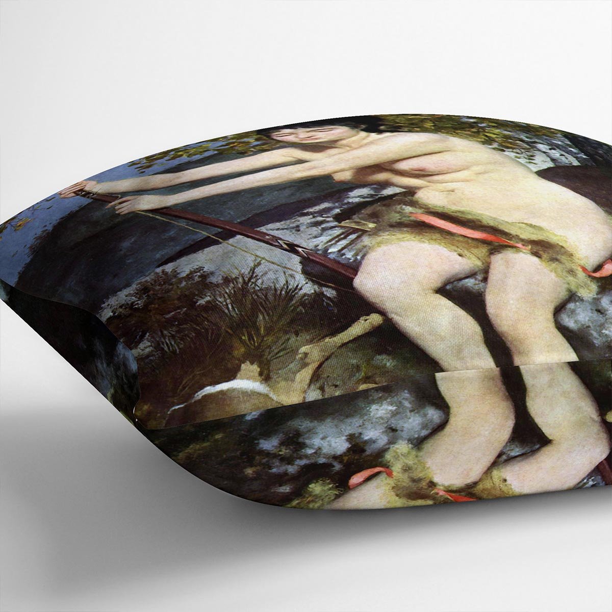 Diana as hunter by Renoir Throw Pillow
