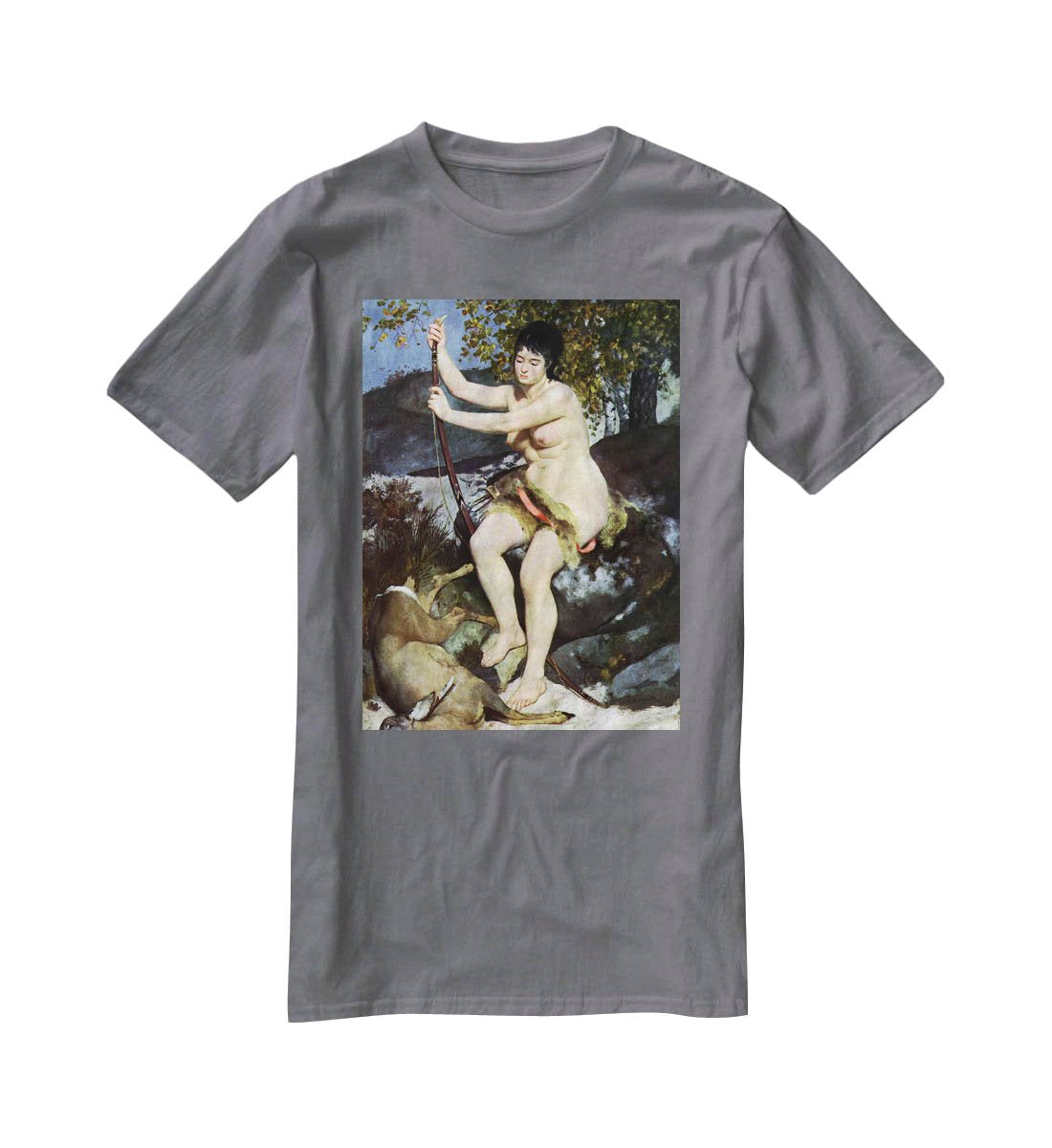 Diana as hunter by Renoir T-Shirt - Canvas Art Rocks - 3