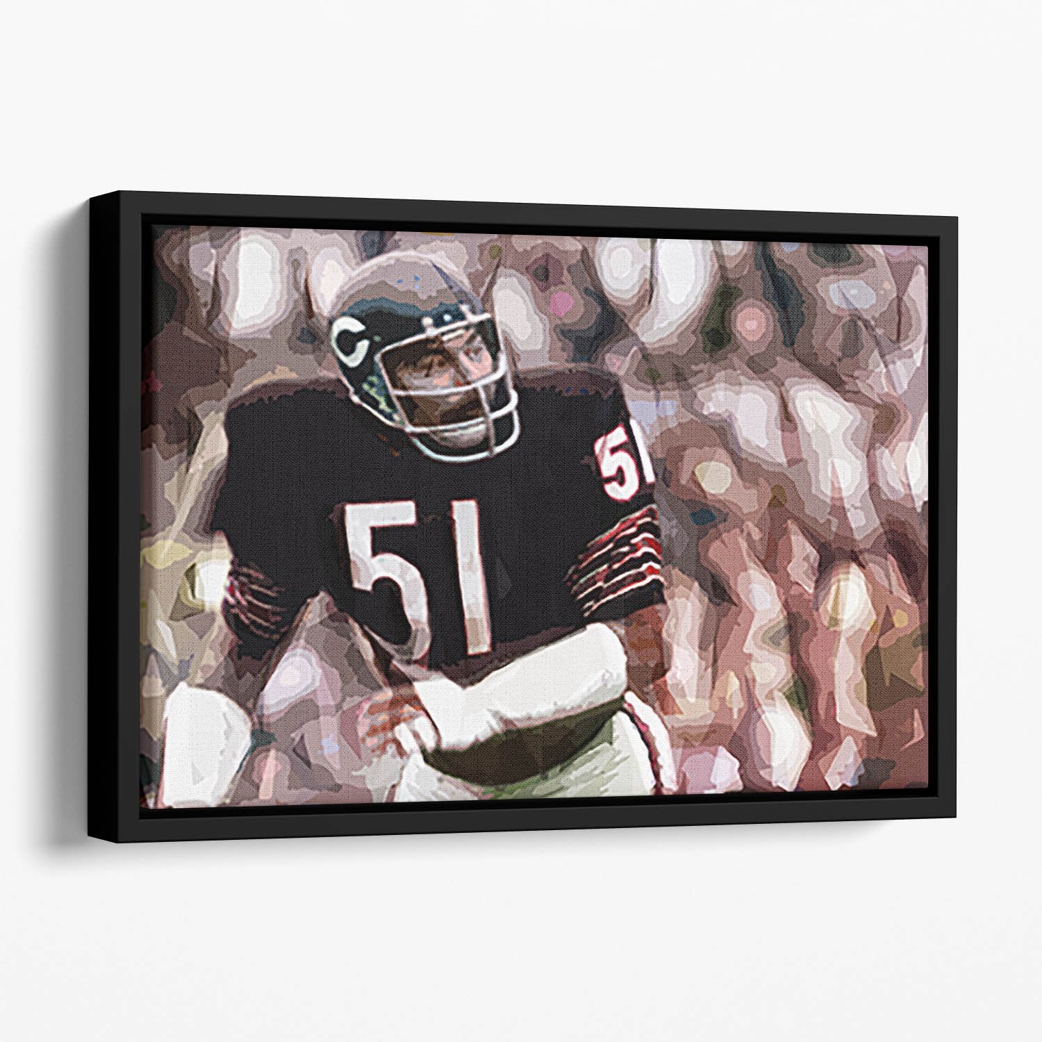 Dick Butkus Chicago Bears Floating Framed Canvas