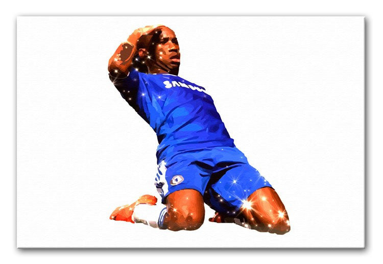 Didier Drogba Goalscorer Print - Canvas Art Rocks - 1