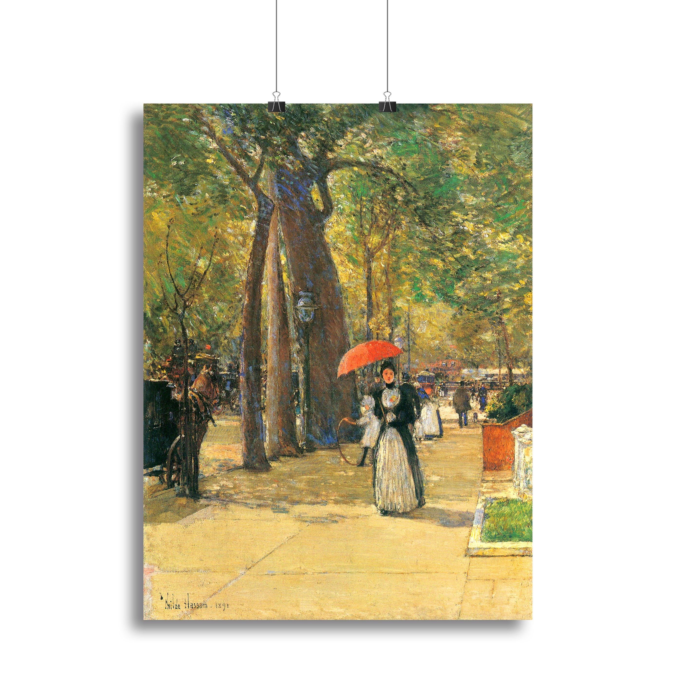 Die Fifth Avenue beim Washington Square by Hassam Canvas Print or Poster