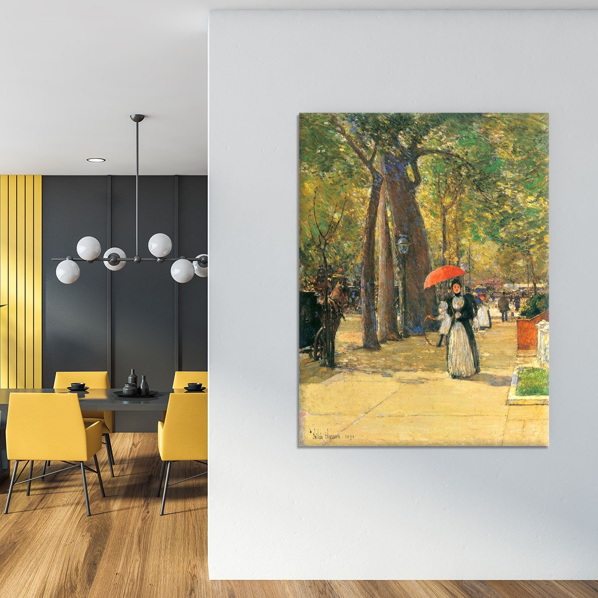 Die Fifth Avenue beim Washington Square by Hassam Canvas Print or Poster