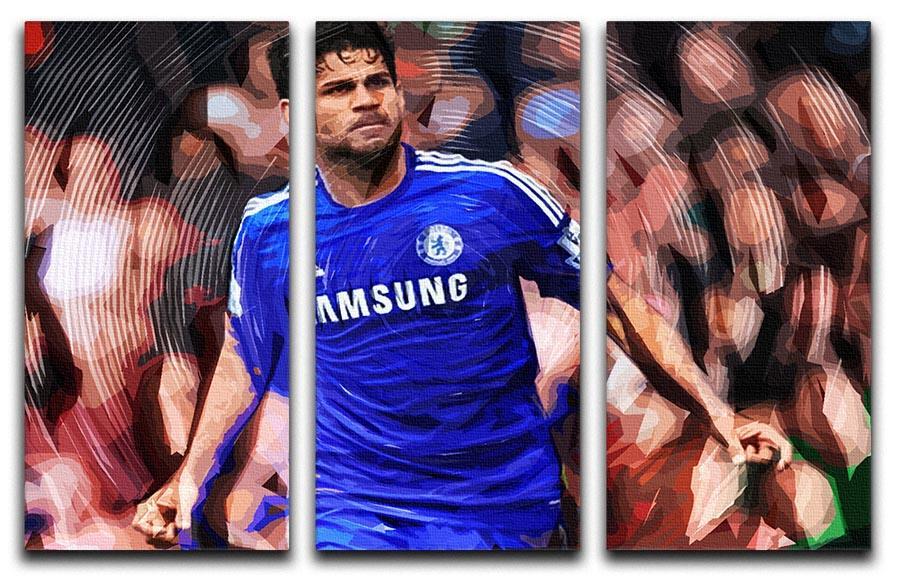 Diego Costa Chelsea 3 Split Panel Canvas Print - Canvas Art Rocks - 1
