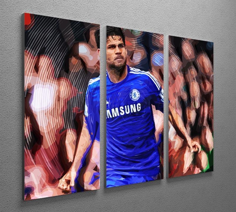 Diego Costa Chelsea 3 Split Panel Canvas Print - Canvas Art Rocks - 2