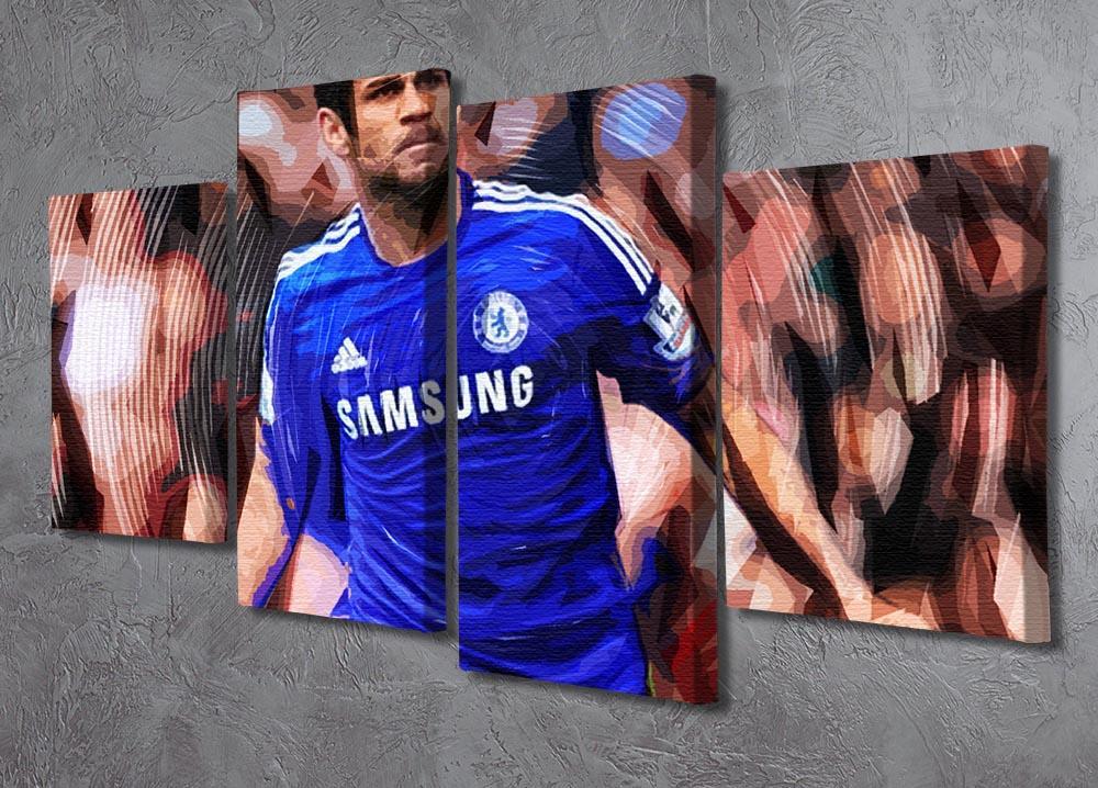 Diego Costa Chelsea 4 Split Panel Canvas - Canvas Art Rocks - 2