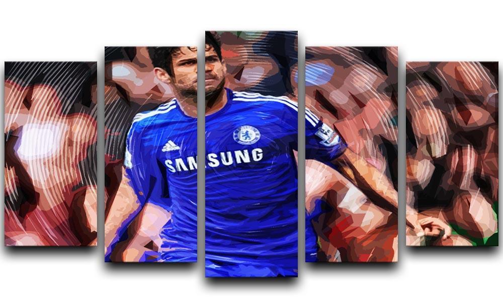 Diego Costa Chelsea 5 Split Panel Canvas  - Canvas Art Rocks - 1