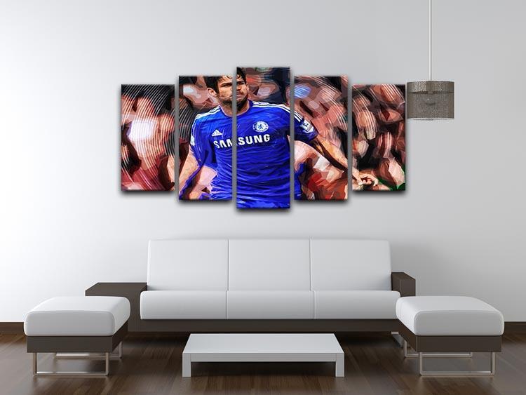 Diego Costa Chelsea 5 Split Panel Canvas - Canvas Art Rocks - 3