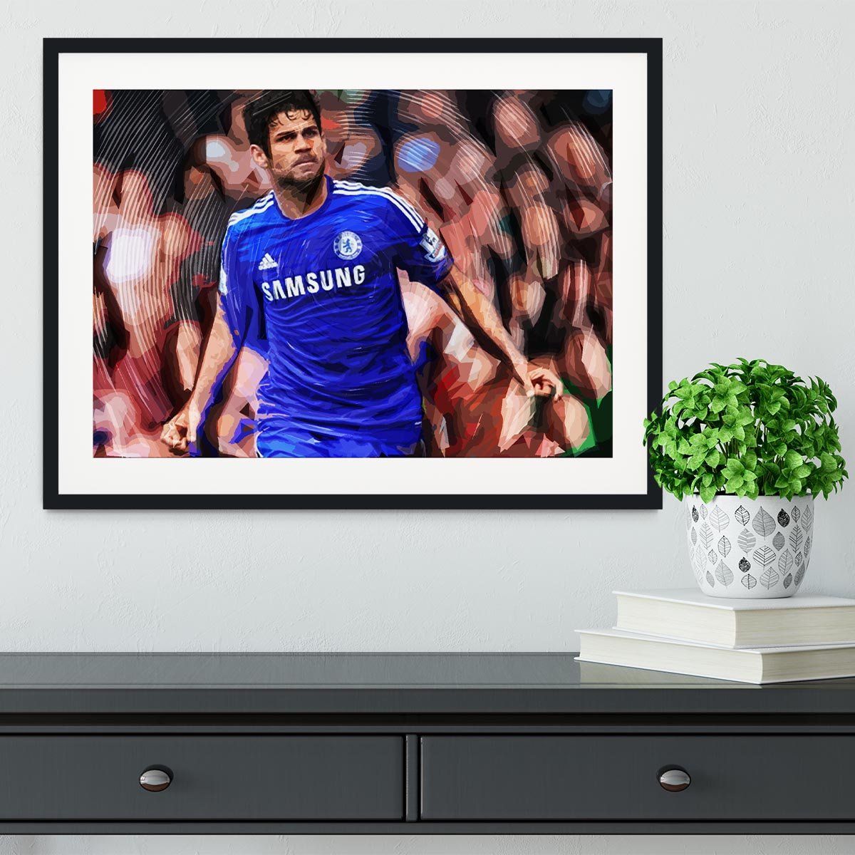 Diego Costa Chelsea Framed Print - Canvas Art Rocks - 1
