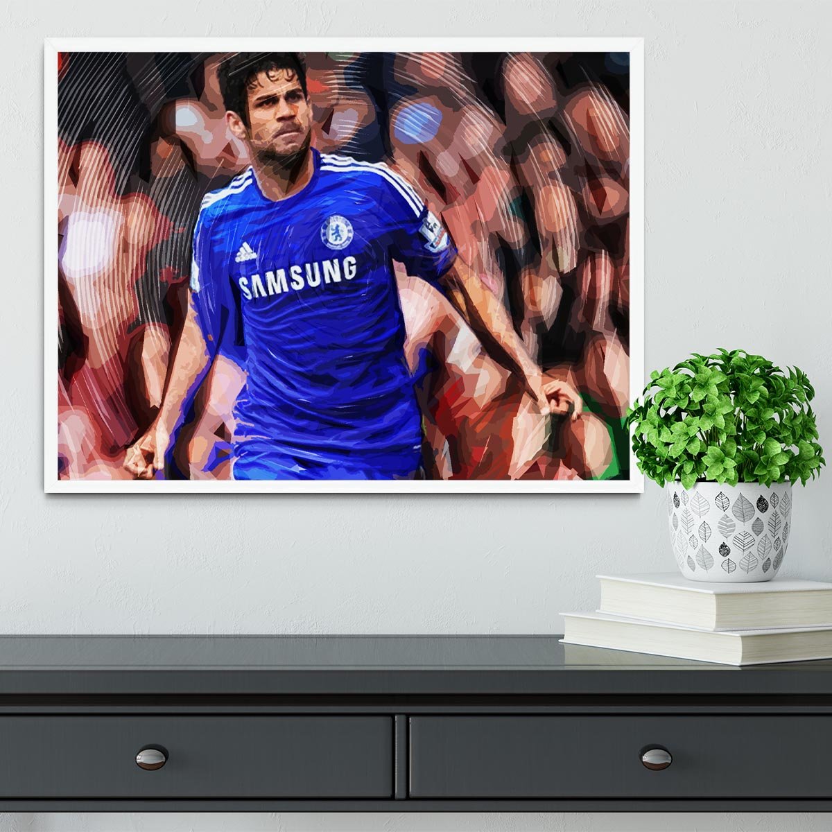 Diego Costa Chelsea Framed Print - Canvas Art Rocks -6