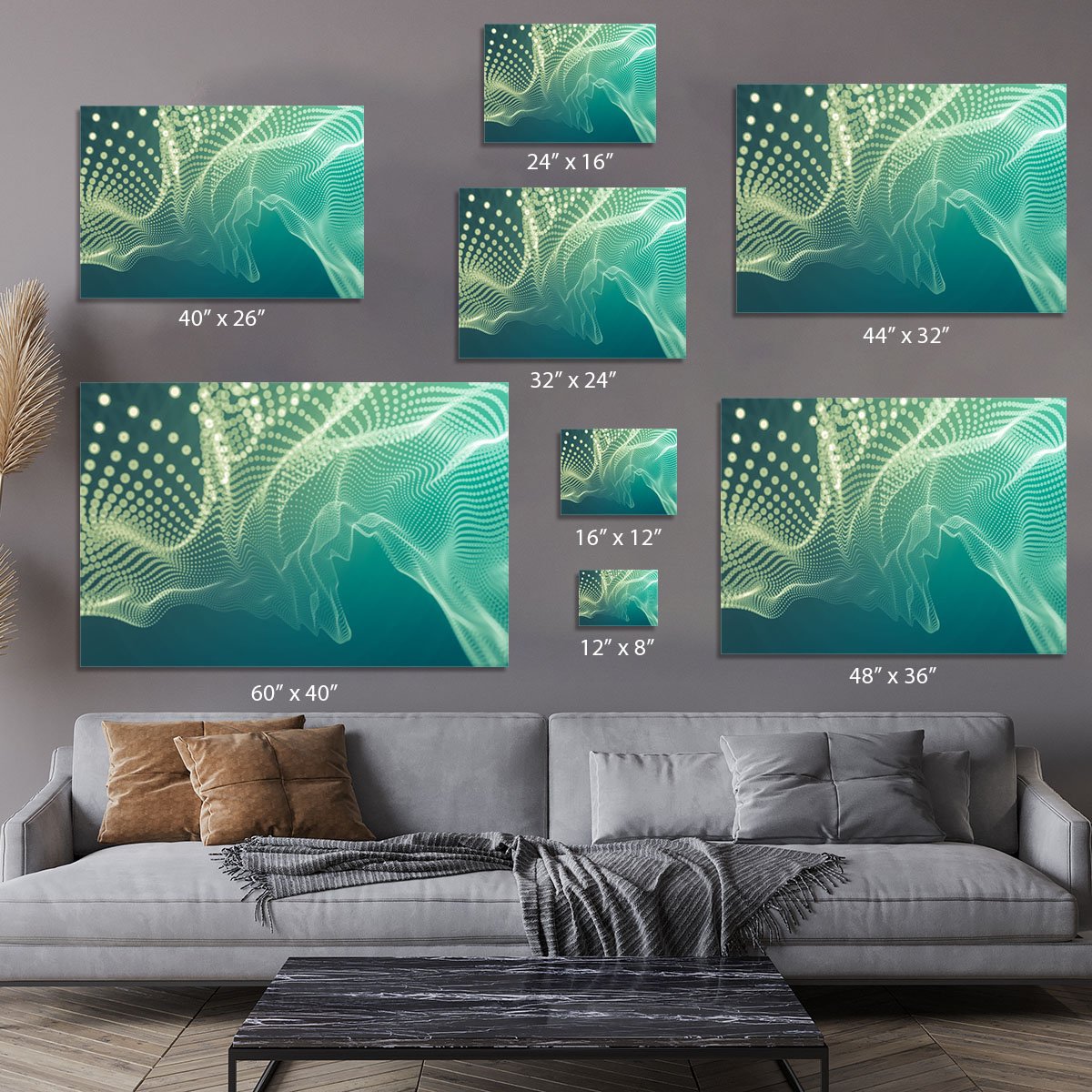 Dimensional Dots Canvas Print or Poster