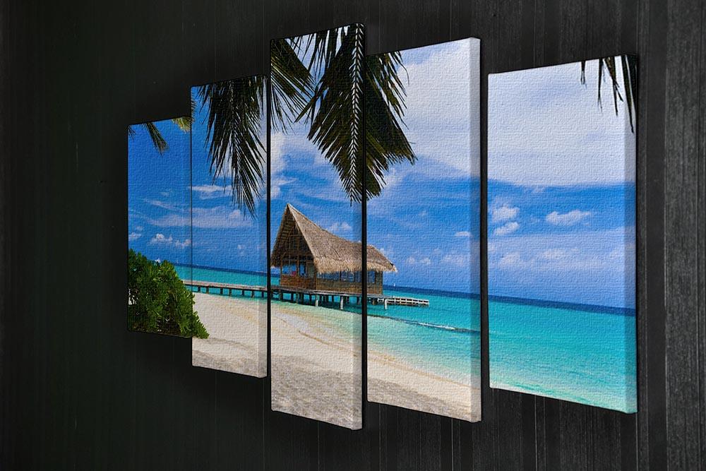 Diving club on a tropical island 5 Split Panel Canvas - Canvas Art Rocks - 2