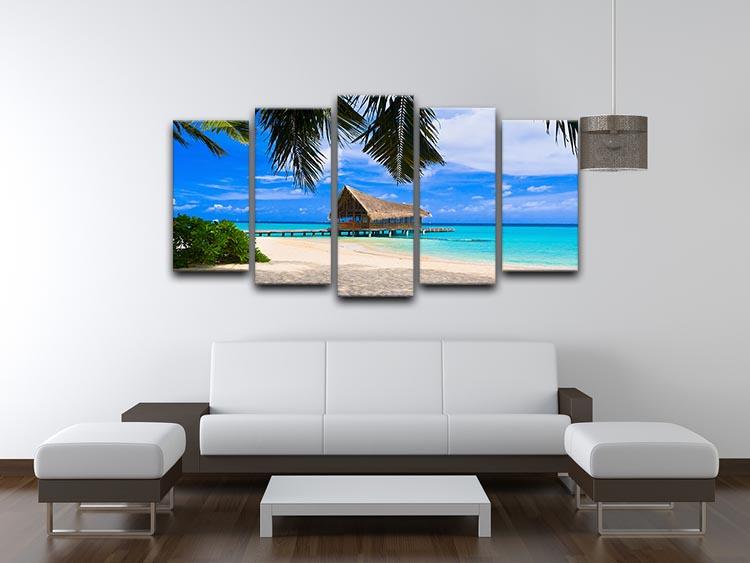 Diving club on a tropical island 5 Split Panel Canvas - Canvas Art Rocks - 3