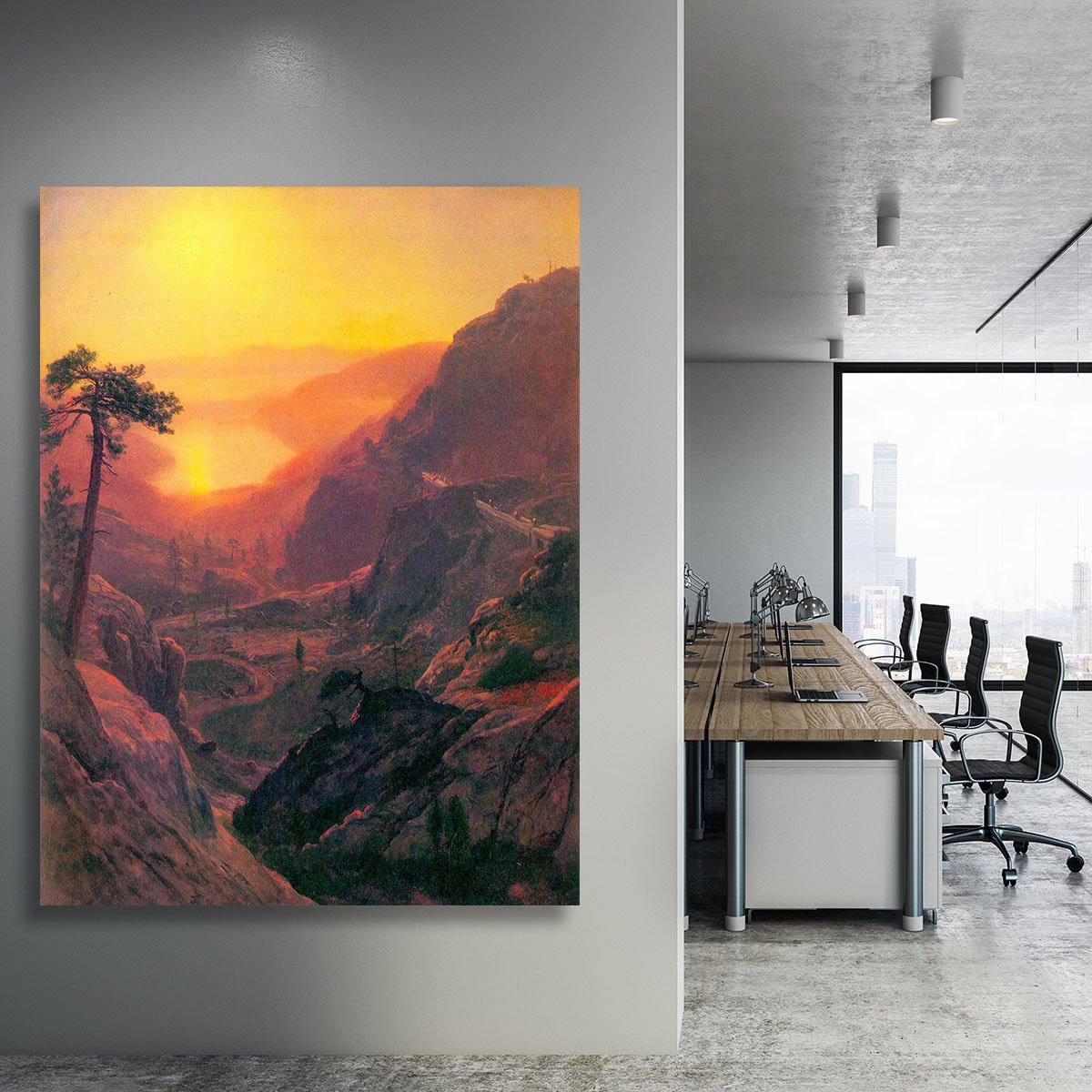 Donner Lake by Bierstadt Canvas Print or Poster