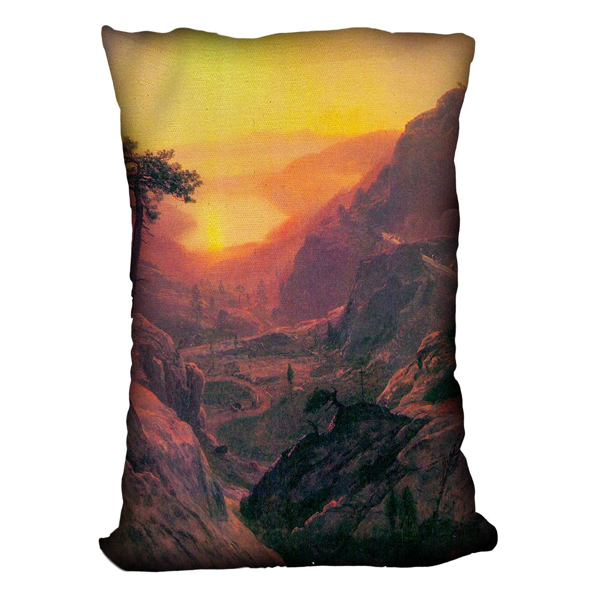Donner Lake by Bierstadt Cushion - Canvas Art Rocks - 4