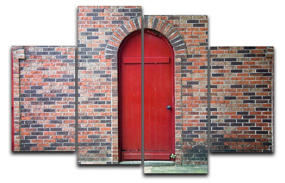 Door wall of wild west 4 Split Panel Canvas - Canvas Art Rocks - 1