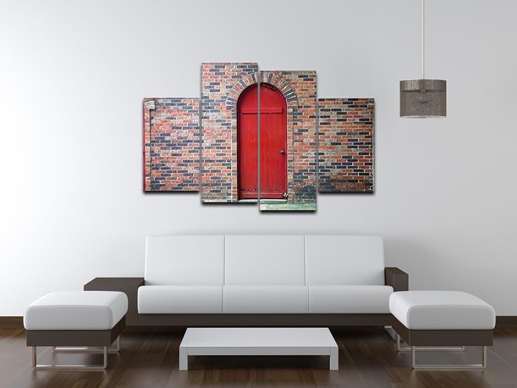 Door wall of wild west 4 Split Panel Canvas - Canvas Art Rocks - 3