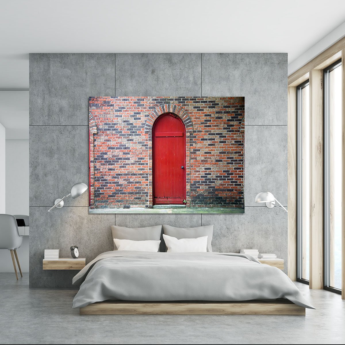 Door wall of wild west Canvas Print or Poster
